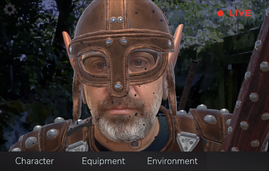 Saving a completed character look as a reusable preset in Faes AR, ready to load at the start of any TTRPG session.